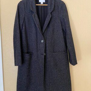Old Navy Long Blue & Gray Pattern Coat